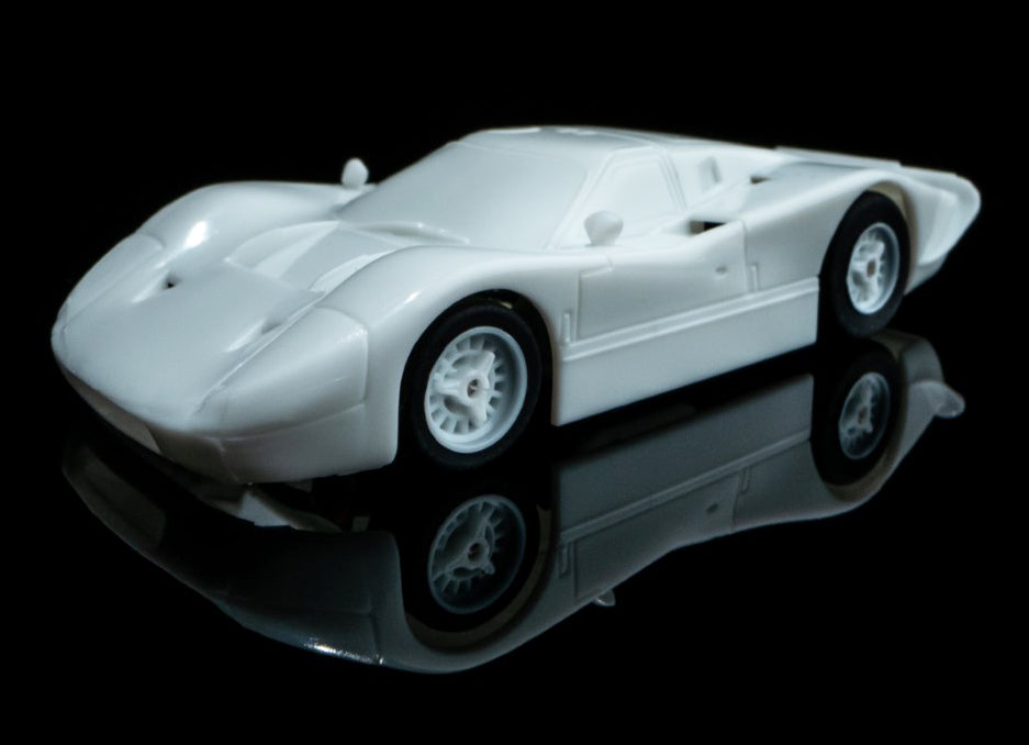 AFX 22070 - HO Scale Ford GT40 MK IV – White Paintable Red Slot Car