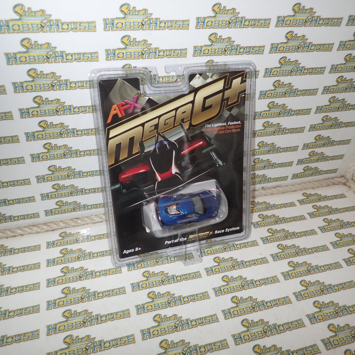 AFX 22094 - HO Scale Corvette C8 Riptide Blue Metallic Slot Car