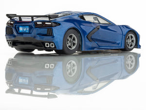 AFX 22094 - HO Scale Corvette C8 Riptide Blue Metallic Slot Car