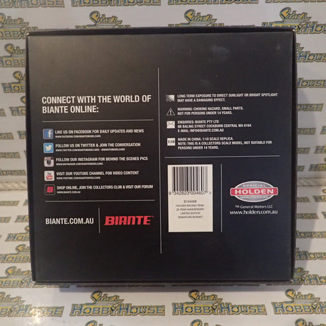 BIANTE B10406B 1/10 Scale Holden Racing Team 25 Year Anniversary 1990-2015 Signature Bonnet