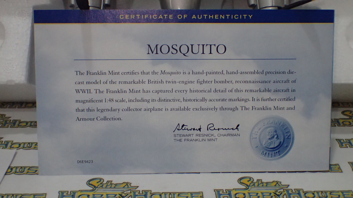 Franklin Mint Armour Collection B11E112 - 1/48 Mosquito Diecast Model Aircraft