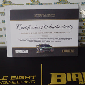 Biante B12H18D - 1/12 Scale Holden ZB Commodore Autobarn Lowndes Racing Model Car Scale Model Replica