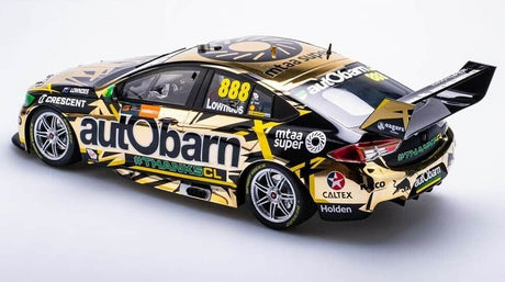 Biante B12H18E - 1/12 Scale - Holden ZB Commodore V8 Supercar COTF Autobarn Lowndes Racing #888 Craig Lowndes 2018 Coates Hire Newcastle 500 - Last Full Time Drive Gold Livery Resin Scale Model Replica