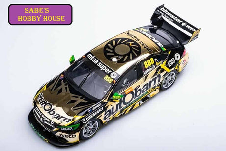 Biante B12H18E - 1/12 Scale - Holden ZB Commodore V8 Supercar COTF Autobarn Lowndes Racing #888 Craig Lowndes 2018 Coates Hire Newcastle 500 - Last Full Time Drive Gold Livery Resin Scale Model Replica