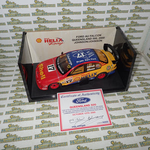 Biante B180101K - 1/18 Scale 2000 #17 DJR Shell Helix Ford AU Falcon QLD 500 Johnson/Johnson