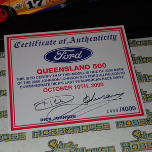 Biante B180101K - 1/18 Scale 2000 #17 DJR Shell Helix Ford AU Falcon QLD 500 Johnson/Johnson