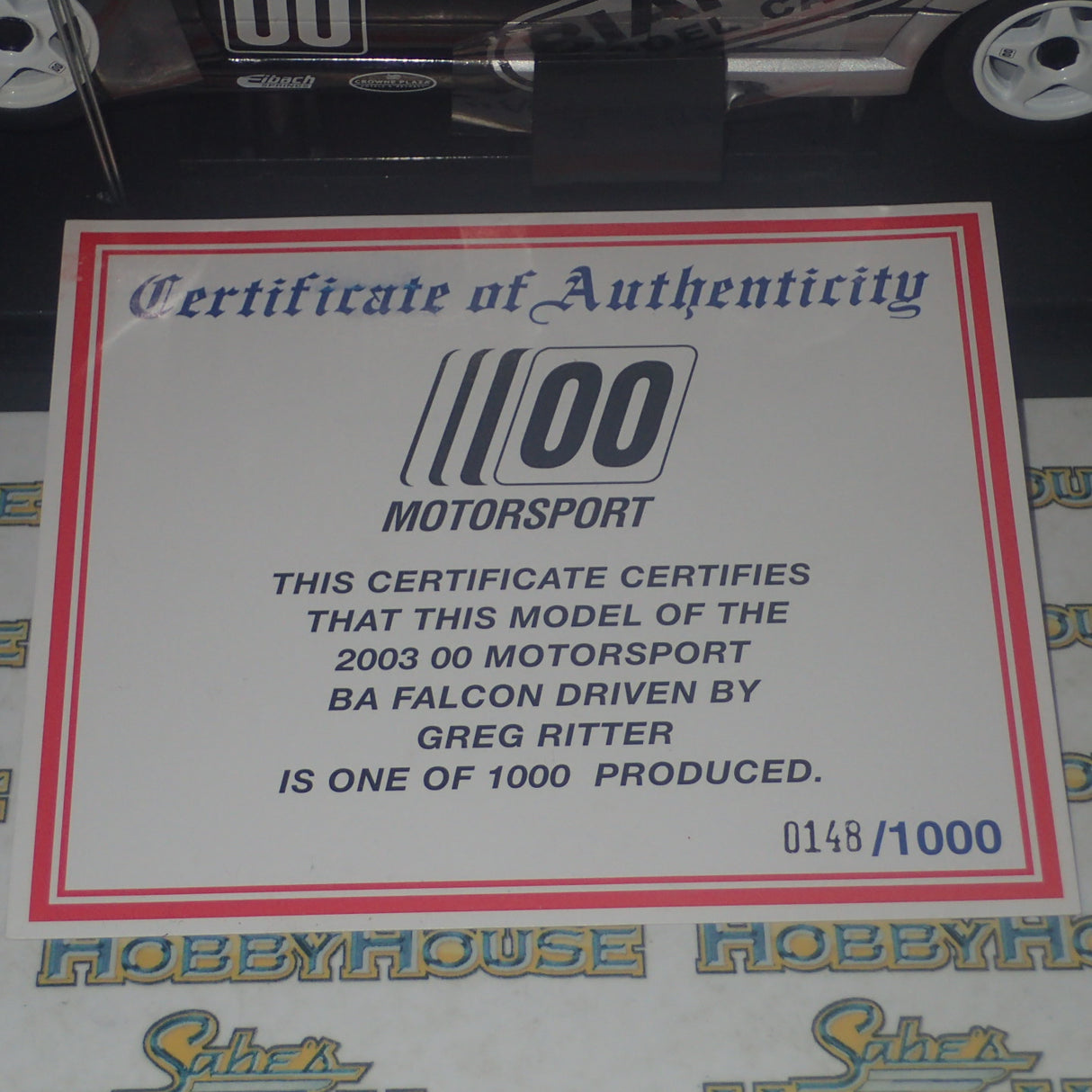 Biante B180702G - 1/18 Scale 2003 00 Motorsport BA Falcon Driven by Greg Ritter Die-cast Model Replica