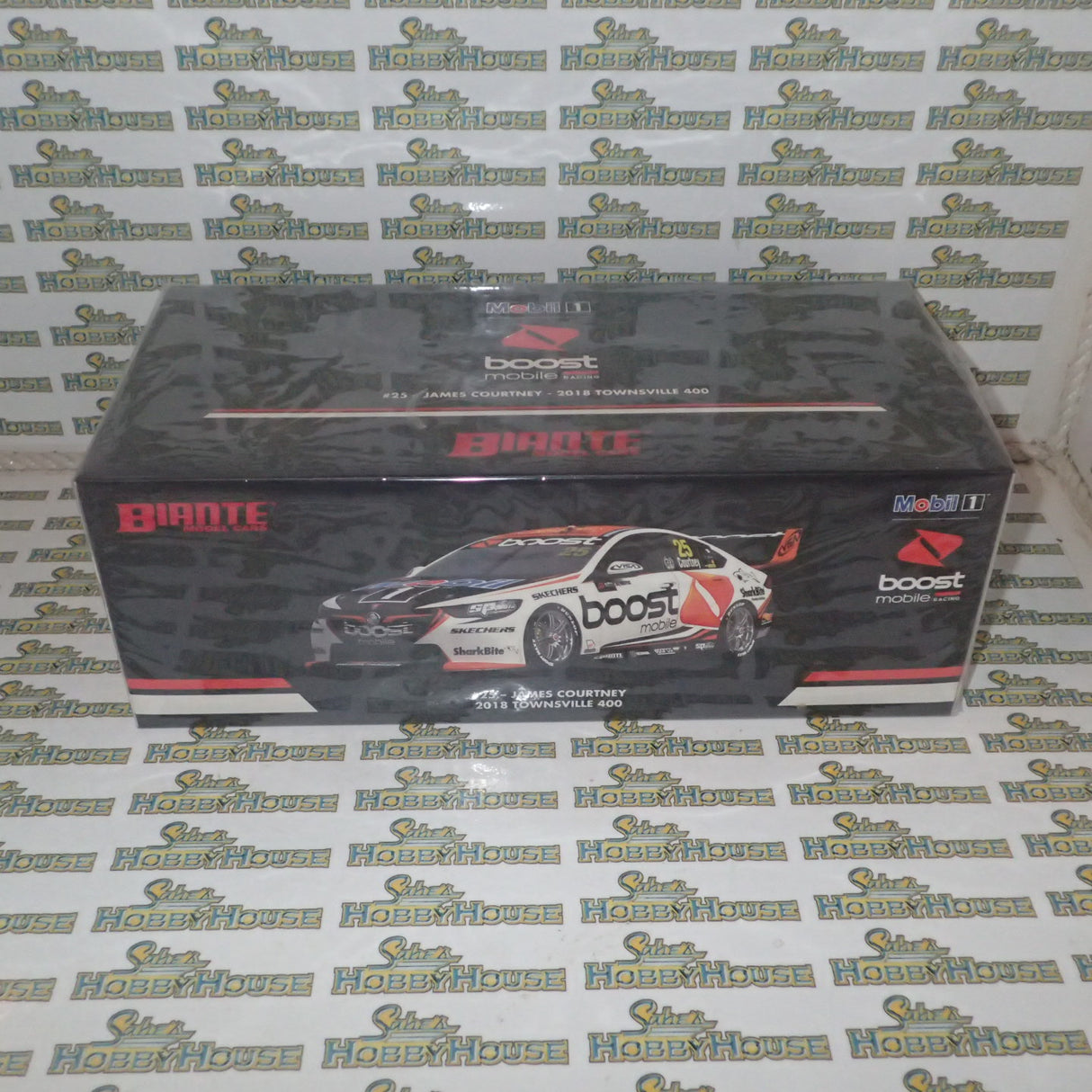 Biante - B18H18J 1/18 Scale - Holden ZB Commodore Mobil 1 Boost Racing #25 James Courtney 2018 Townsville 400 Diecast Scale Model Replica
