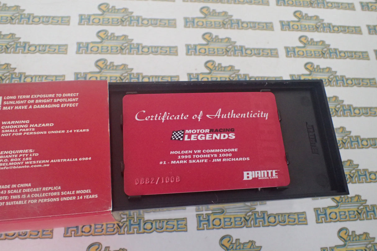 BIANTE B430401B - 1/43 HOLDEN VR COMMODORE #1 SKAIFE/ RICHARDS 1995 (Copy)