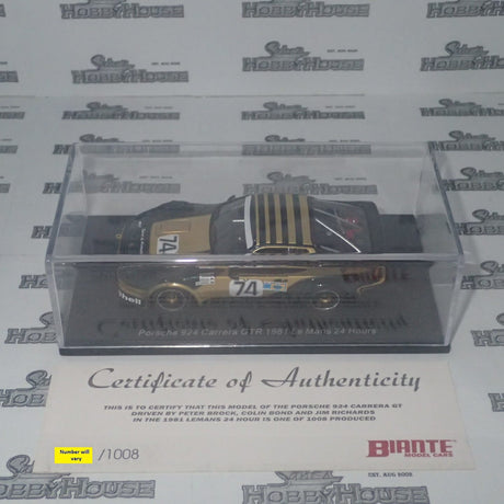 Biante B43501A 1/43 Scale Limited Porsche 1981 Lemans 24 Hours Brock/Bond/Richards