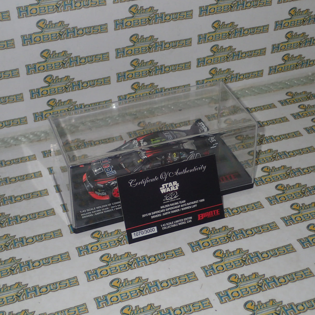 Biante B43H15N - 1/43 Scale Star Wars Livery Holden VF Commodore V8 Supercar Holden Racing Team - 2015 V8 Supercars Supercheap Auto Bathurst 1000 #2 Garth Tander/Warren Luff