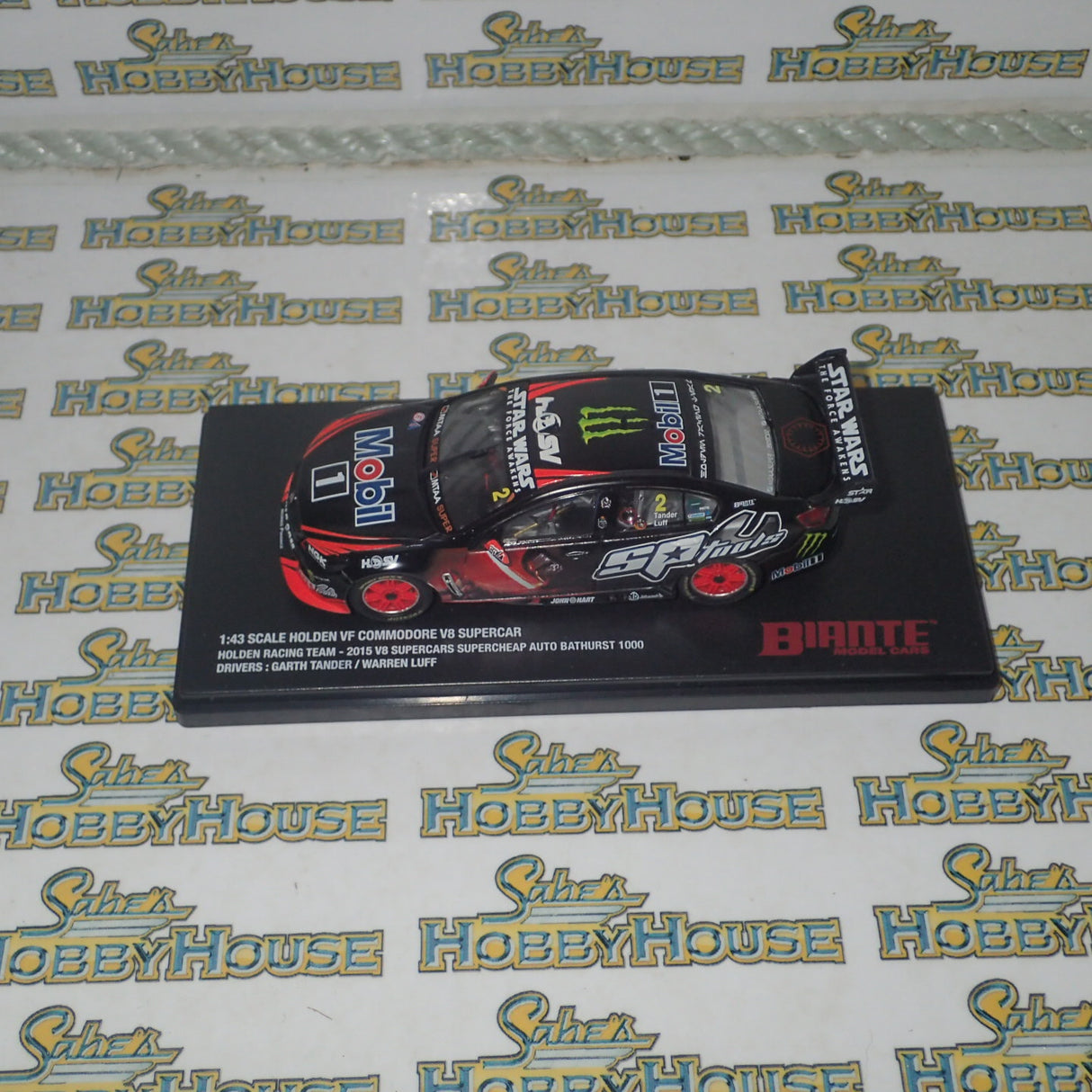 Biante B43H15N - 1/43 Scale Star Wars Livery Holden VF Commodore V8 Supercar Holden Racing Team - 2015 V8 Supercars Supercheap Auto Bathurst 1000 #2 Garth Tander/Warren Luff