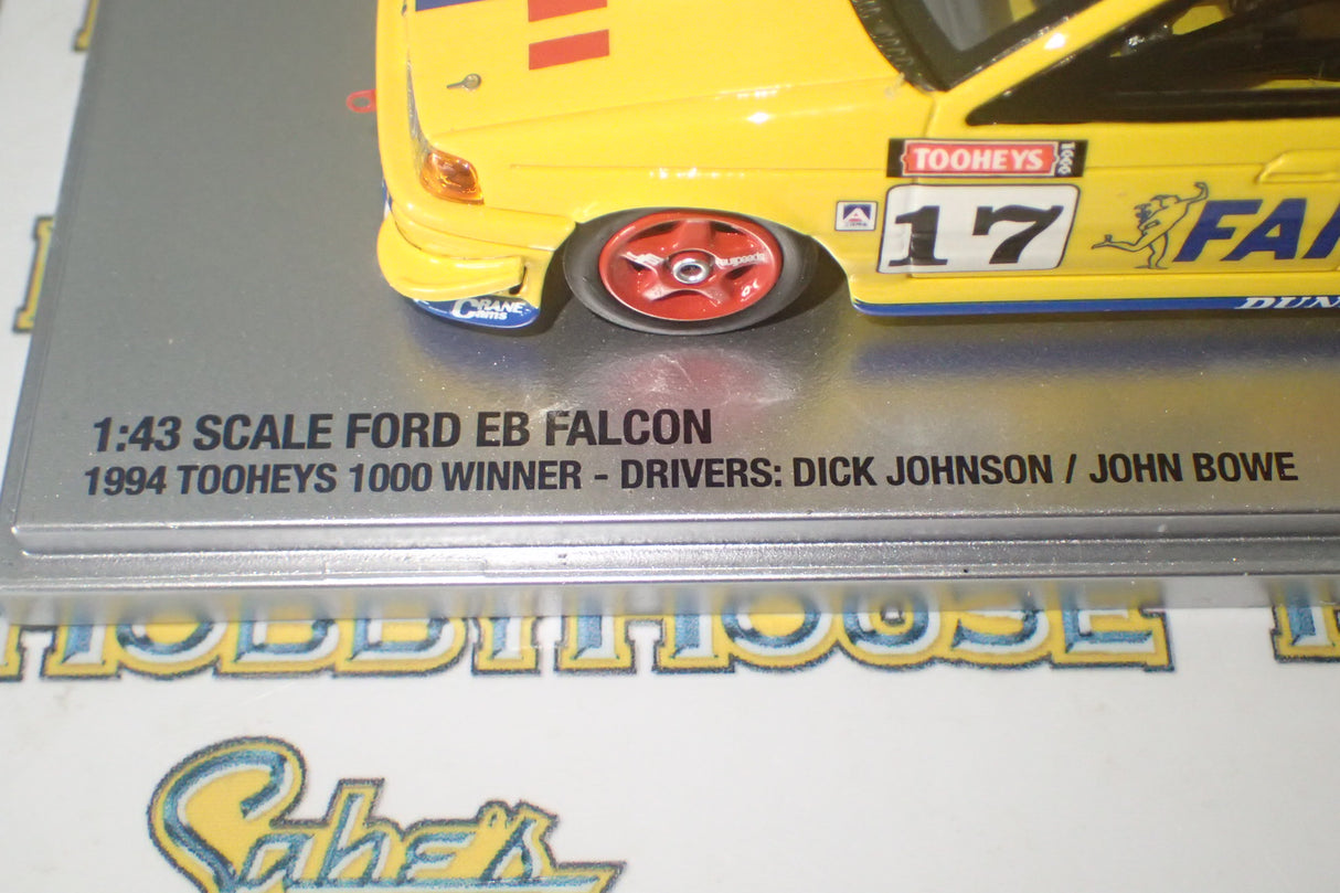 Biante BR43602A – 1/43 Scale Ford EB Falcon 1994 Tooheys 1000 Winner Dick Johnson / John Bowe Diecast Scale Model Replica