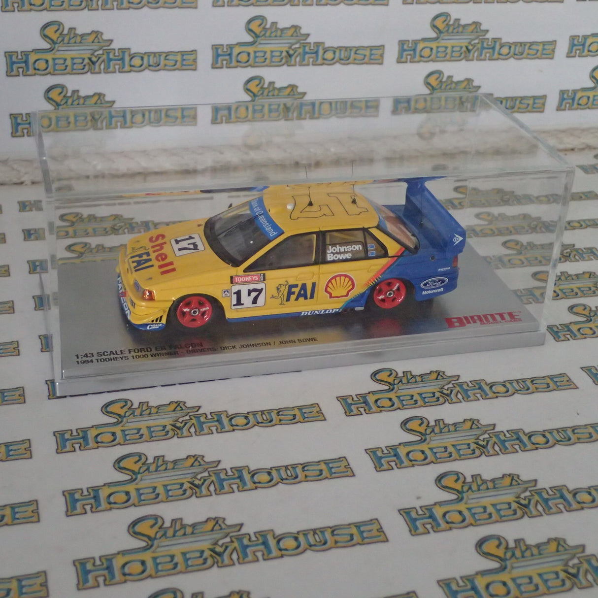 Biante BR43602A – 1/43 Scale Ford EB Falcon 1994 Tooheys 1000 Winner Dick Johnson / John Bowe Diecast Scale Model Replica