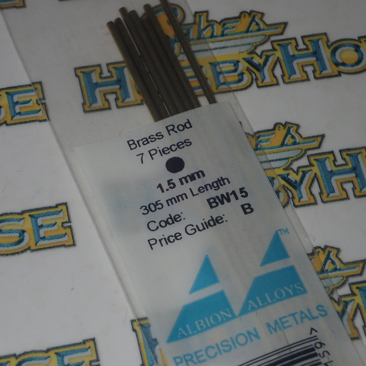 Albion Alloys BW15 - Precision Metals - Brass Rod (1.5mm) 305mm Long