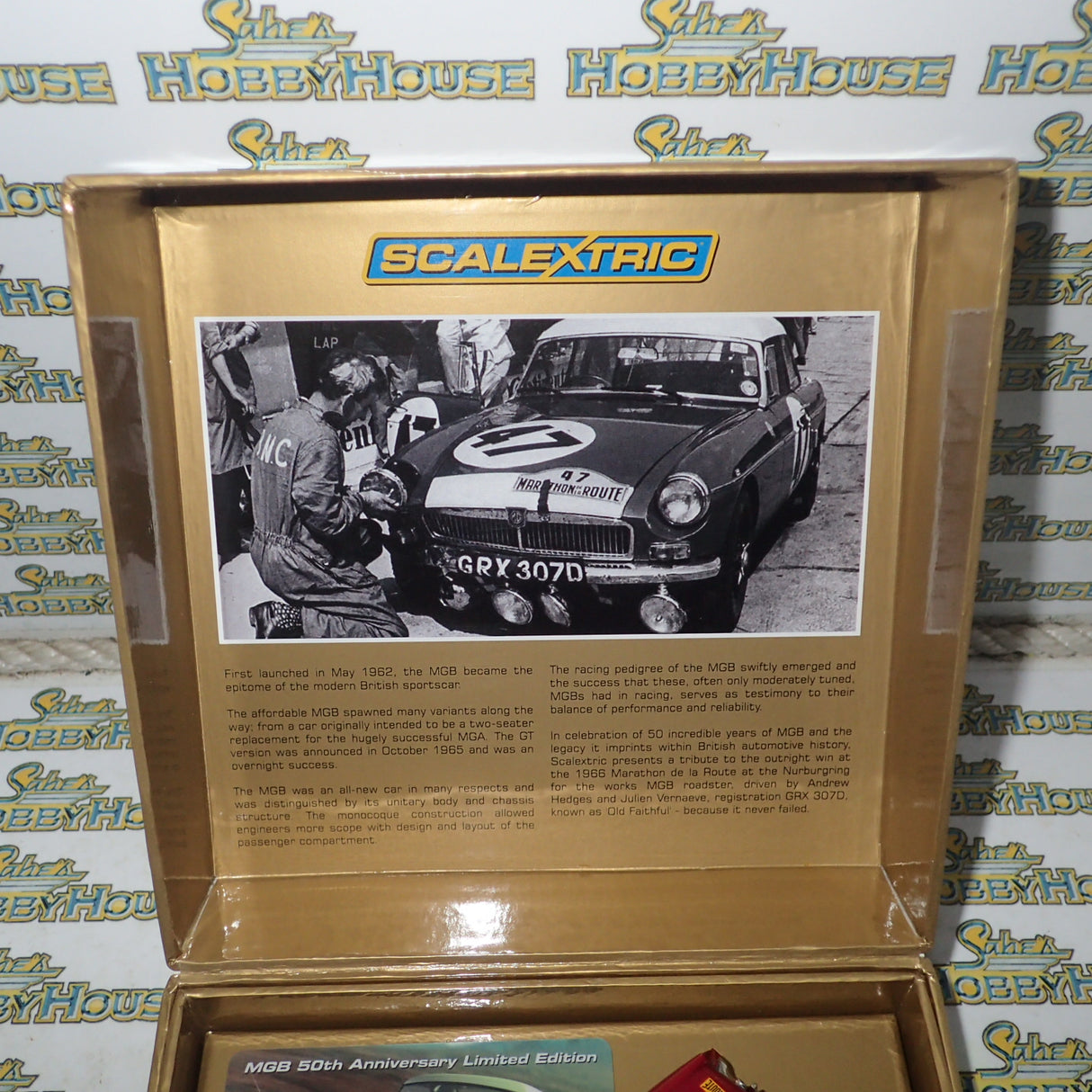 Scalextric C3270A - 1/32 MGB - 50th Anniversary Old Faithful Limited Edition Slot Car