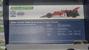 Scalextric C3657A - Lotus 72 Tony Trimmer Limited Edition