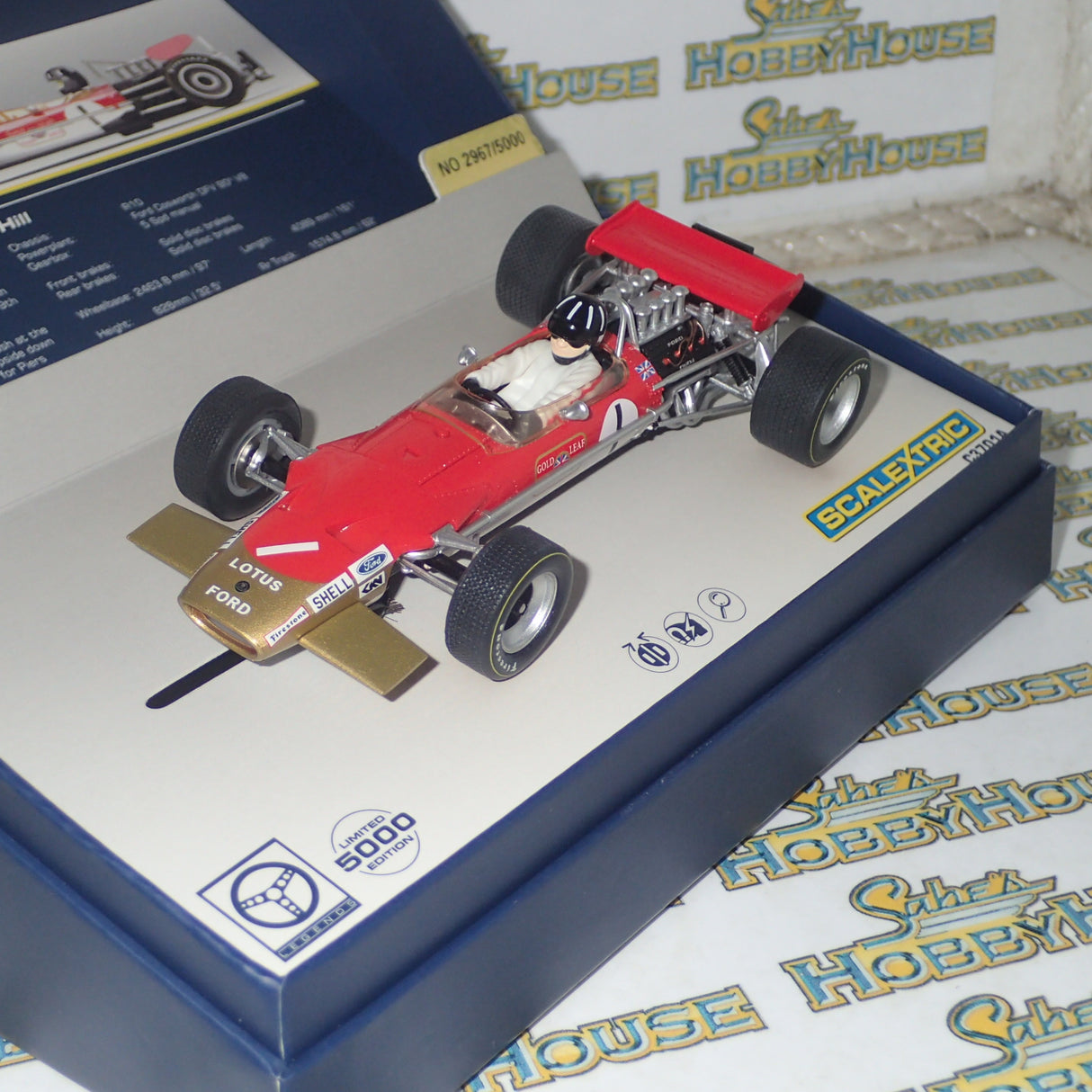 Scalextric C3701AF Team Lotus 49 1968 #1 G. Hill Slot Car