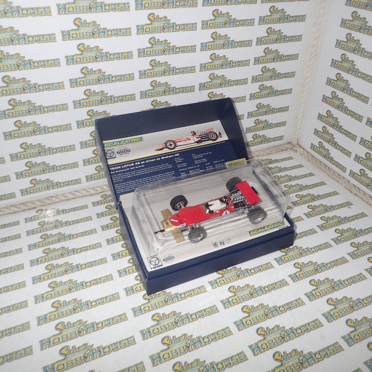 Scalextric C3701AF Team Lotus 49 1968 #1 G. Hill Slot Car