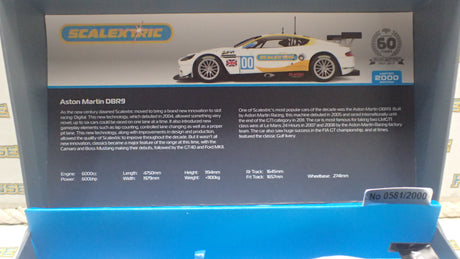 Scalextric C3830A 60th Anniversary No.2 2000 Aston Martin DBR9 Slot Car