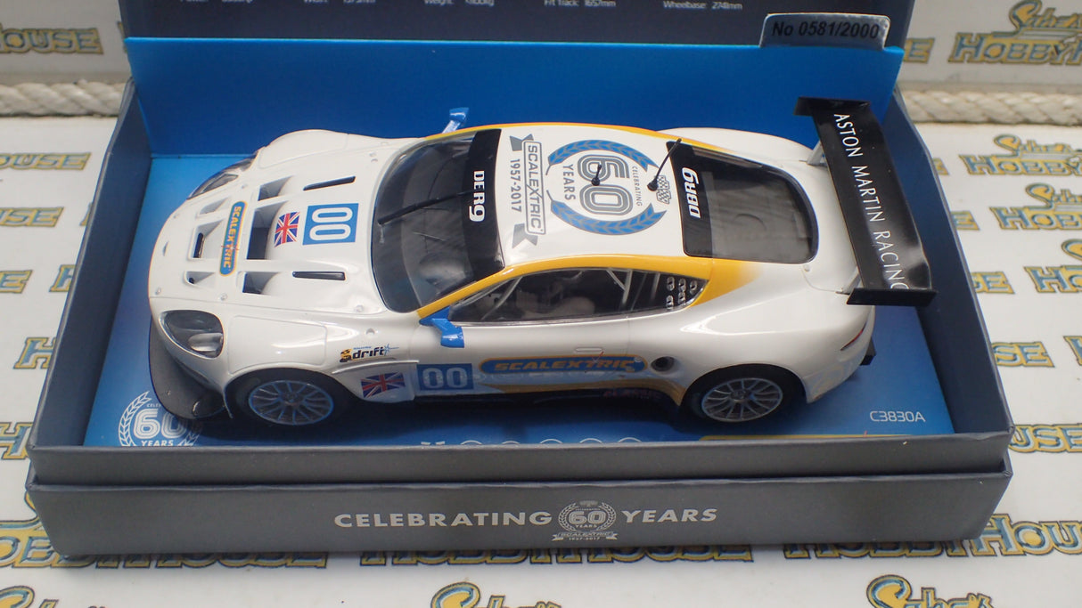 Scalextric C3830A 60th Anniversary No.2 2000 Aston Martin DBR9 Slot Car
