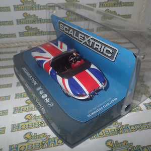Scalextric C3878 - 1/32 Scale - Jaguar E-Type Union Jack Slot Car