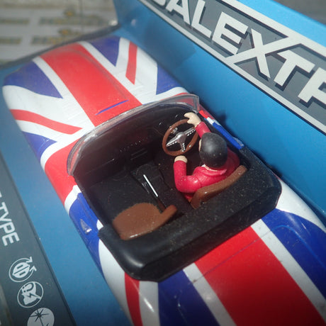 Scalextric C3878 - 1/32 Scale - Jaguar E-Type Union Jack Slot Car