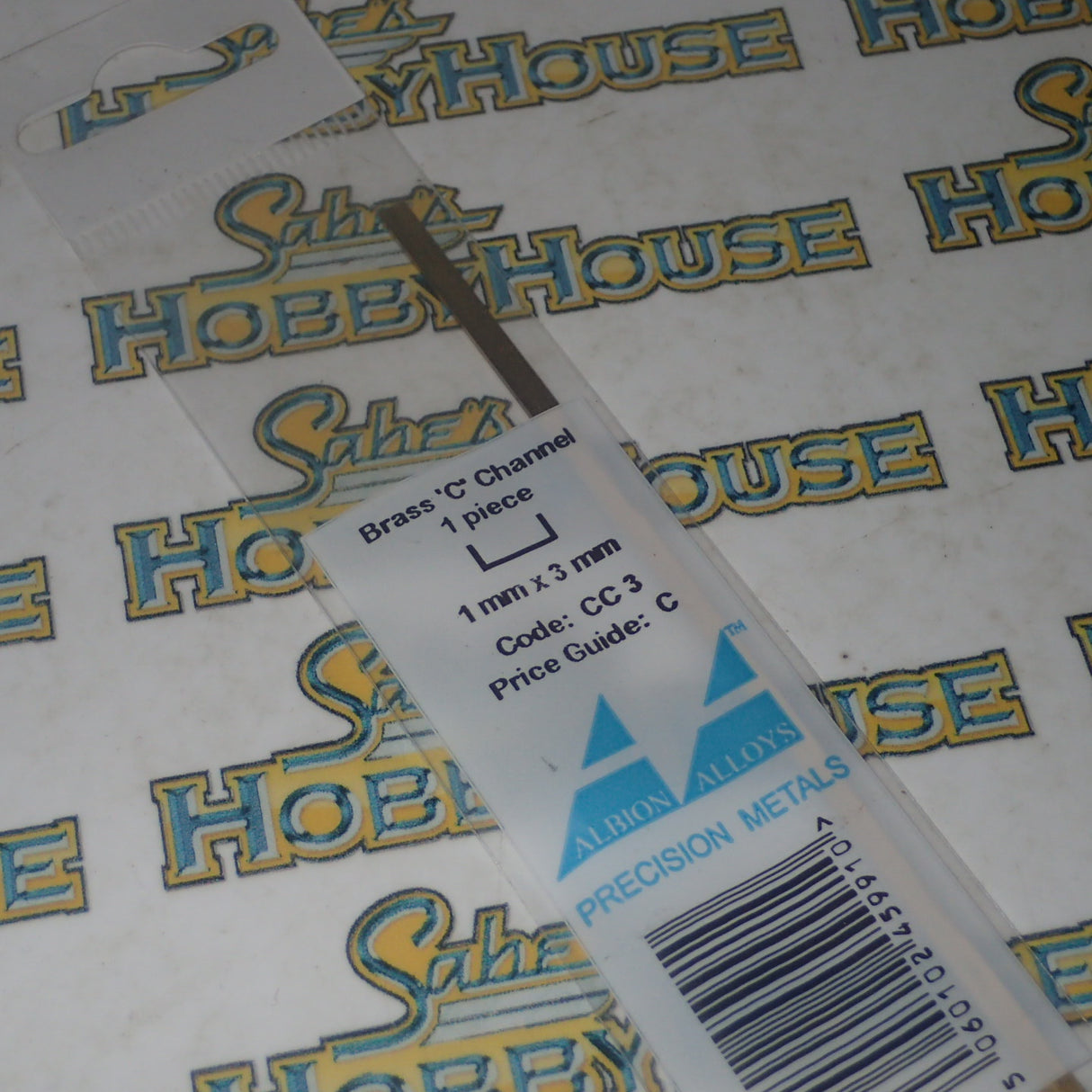 Albion Alloys CC 3 - Precision Metals Brass "C" Channel (1mm X 3mm) 300mm Long