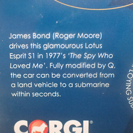 Corgi CC04513 1/36 Scale - James Bond Lotus Esprit 'The Spy Who Loved Me' Diecast Scale Model Replica