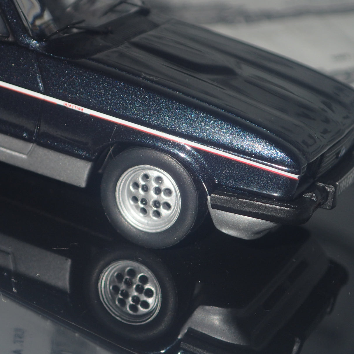 IXO Models CLC199 - 1/43 Scale 1982 Ford 2.8L Injection in Two-Tone Grey Metallic Diecast Model Replica