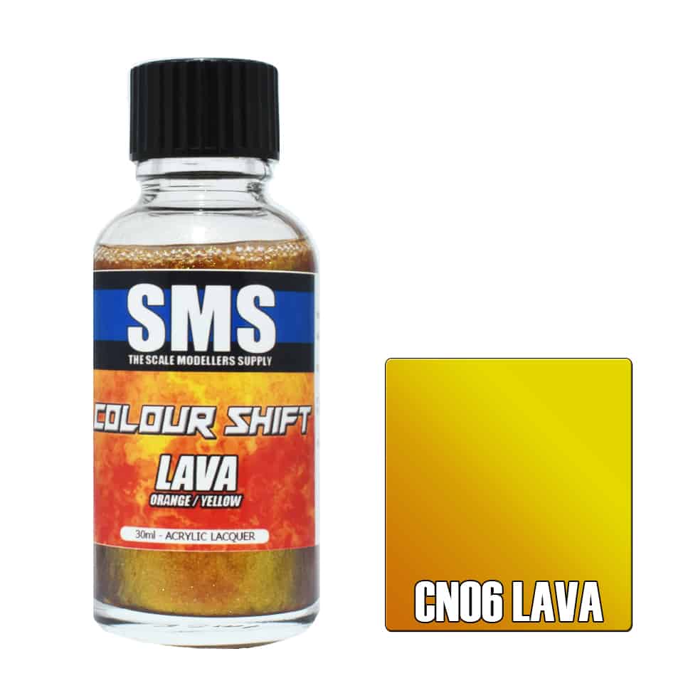The Scale Modellers Supply - CN06 COLOUR SHIFT LAVA (ORANGE/YELLOW) Acrylic Lacquer 30ml Bottle