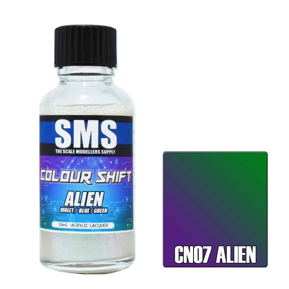 The Scale Modellers Supply - CN07 COLOUR SHIFT ALIEN (VIOLET/BLUE/GREEN) Acrylic Lacquer 30ml Bottle