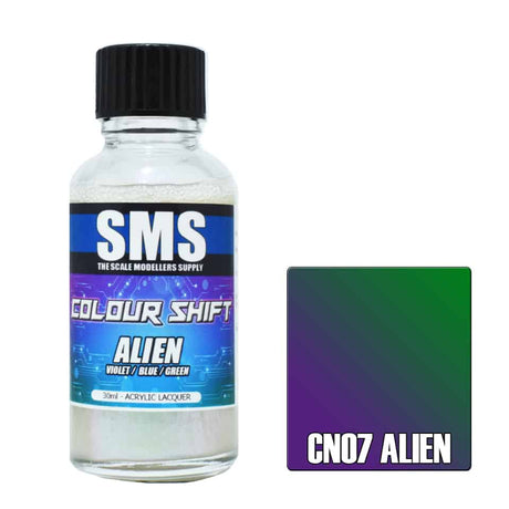 The Scale Modellers Supply - CN07 COLOUR SHIFT ALIEN (VIOLET/BLUE/GREEN) Acrylic Lacquer 30ml Bottle