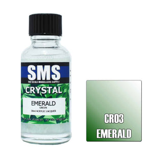 The Scale Modellers Supply - CR03 CRYSTAL EMERALD (GREEN) Acrylic Lacquer 30ML Bottle