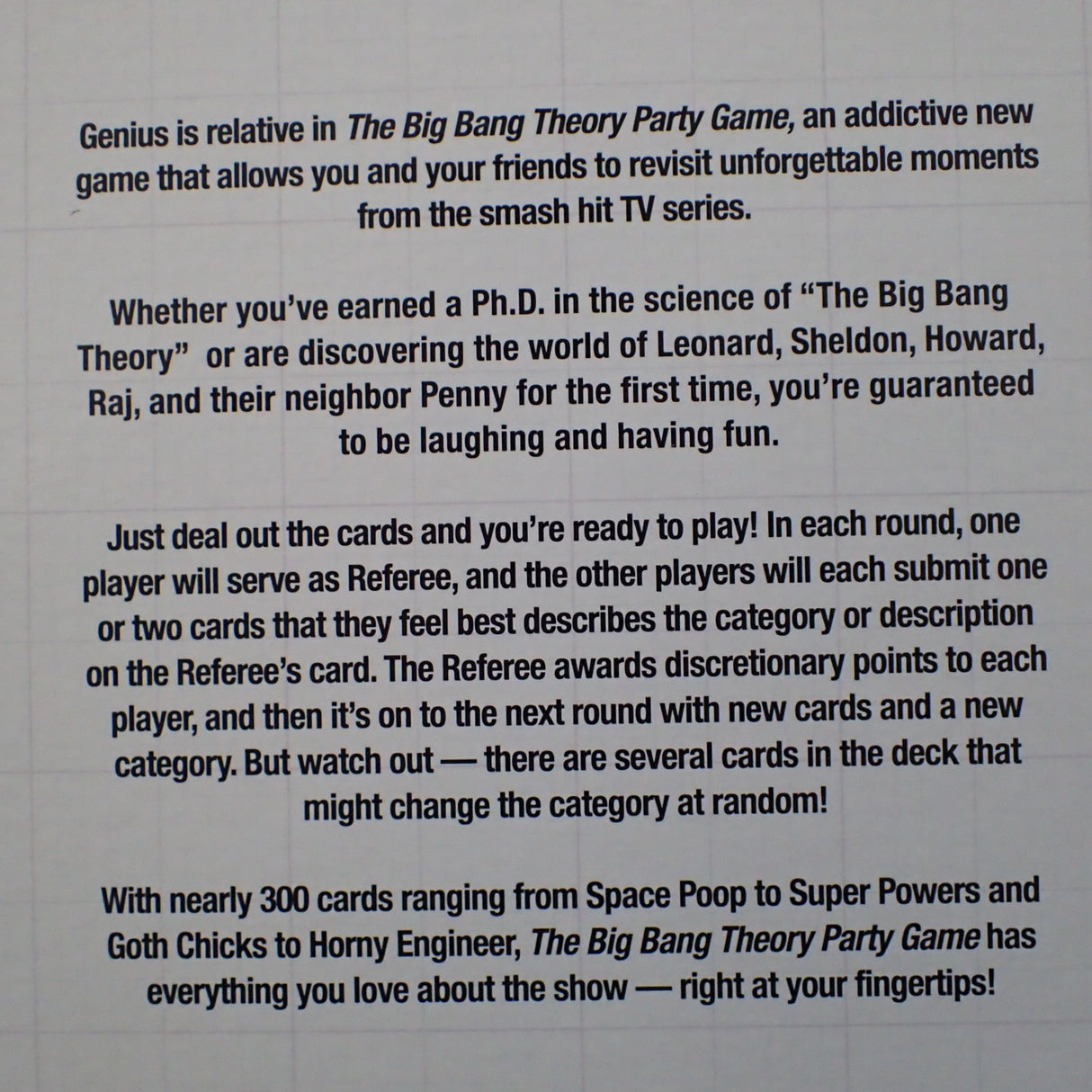 The Big Bang Theory Party Game by Cryptozoic