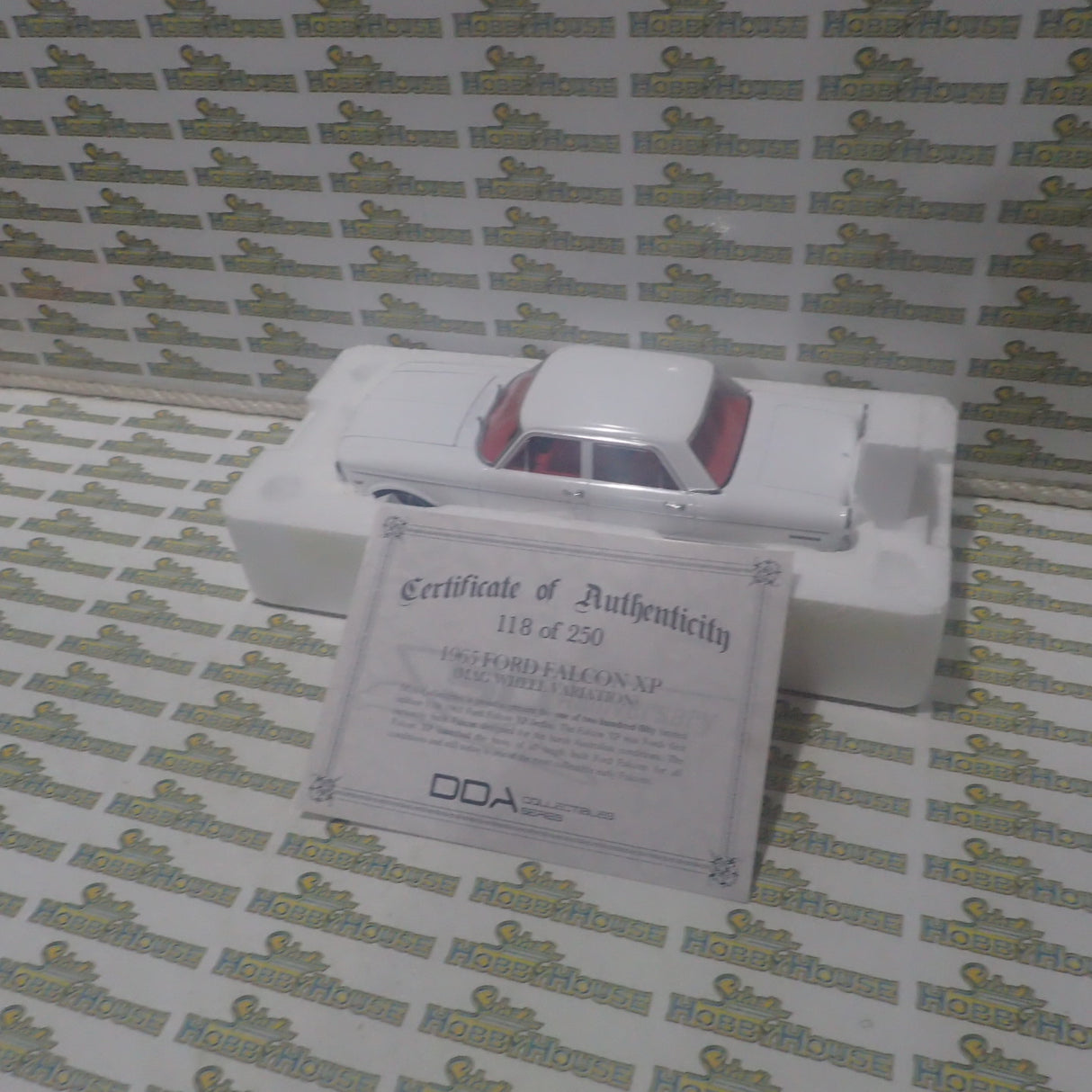 DDA DDA003-B - 1/18 Scale Artisan Collection 1965 Ford XP Falcon in White with Mag Wheel Variation Diecast Scale Model Replica