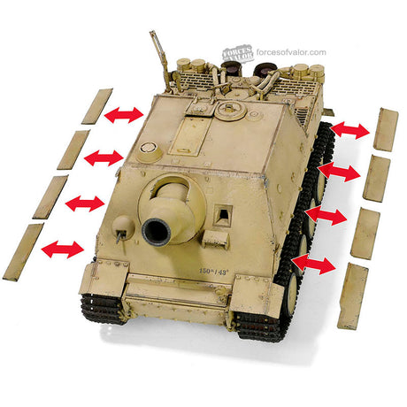Forces of Valor FOV-802001A 1/32 Scale Inside Out Series* German Sturmmorserwagen 606/4 Mit 38cm RW 61 L/3.5 "Sturmtiger" Scale Model Replica