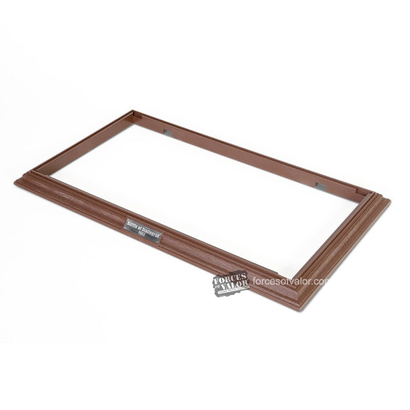 Forces of Valor 881001A - Display Base Frame (Medium Size) Mahogany + 3 Metal Nameplates