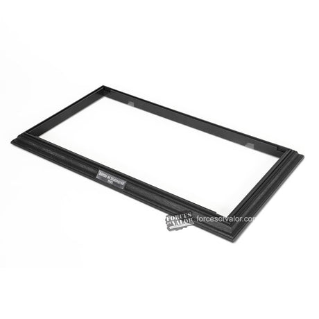 Forces of Valor 881001B - Display Base Frame (Medium Size) Blackwood + 3 Metal Nameplates