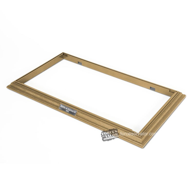 Forces of Valor 881001C - Display Base Frame (Medium Size) Walnut + 3 Metal Nameplates