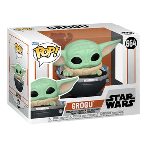 Funko FUN76551 - Star Wars: Mandalorian Grogu in Hovering Pram Pop! Vinyl