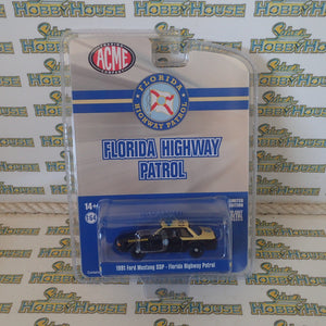 ACME EXCLUSIVE 51494 - 1/64 Scale 1991 FORD MUSTANG SSP FLORIDA HIGHWAY PATROL Diecast Scale Model Replica