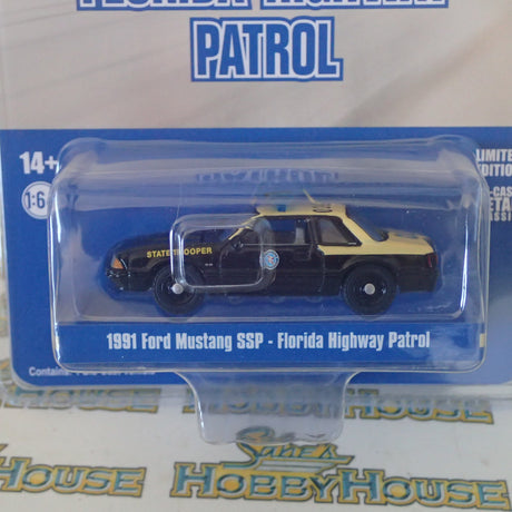 ACME EXCLUSIVE 51494 - 1/64 Scale 1991 FORD MUSTANG SSP FLORIDA HIGHWAY PATROL Diecast Scale Model Replica