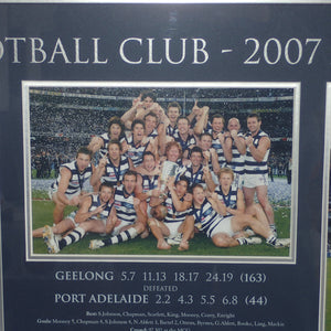 ELITE AUTHENTICS - GEELONG 2007 PREMIERS Personally signed by Captain Tom Harley & Coach Mark Thompson