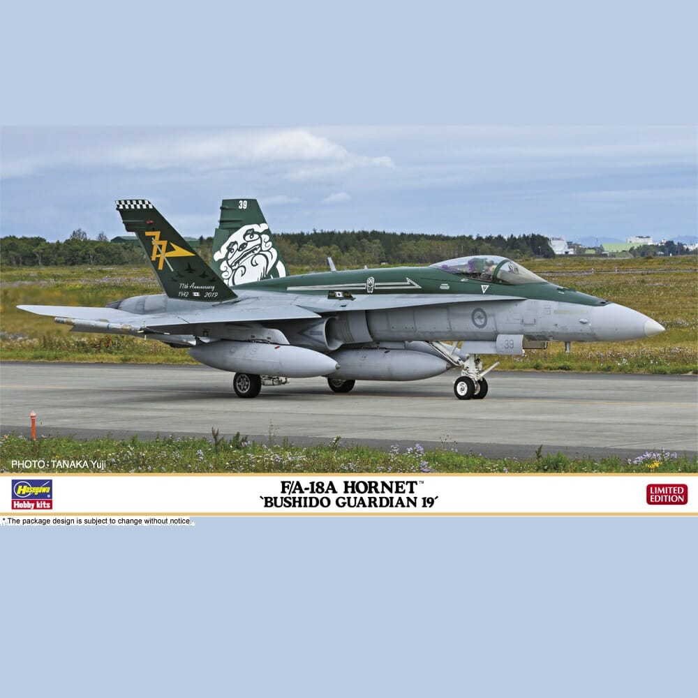 Hasegawa - H02328 1/72 Scale F/A-18A HORNET "BUSHIDO GUARDIAN 19" Plastic Model Kit