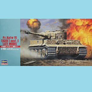 HASEGAWA - 1:72 Scale H31136 Pz.Kpfw VI TIGER I ausf. E "LATE MODEL" Plastic Model Kit