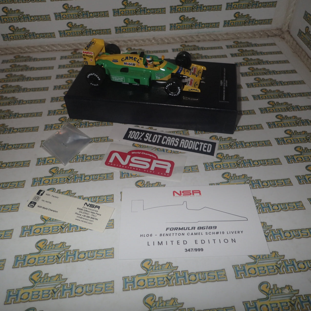 NSR NHL06 - 1:32 SCALE FORMULA 86/89 - BENETTON CAMEL SCH #19 LIVERY