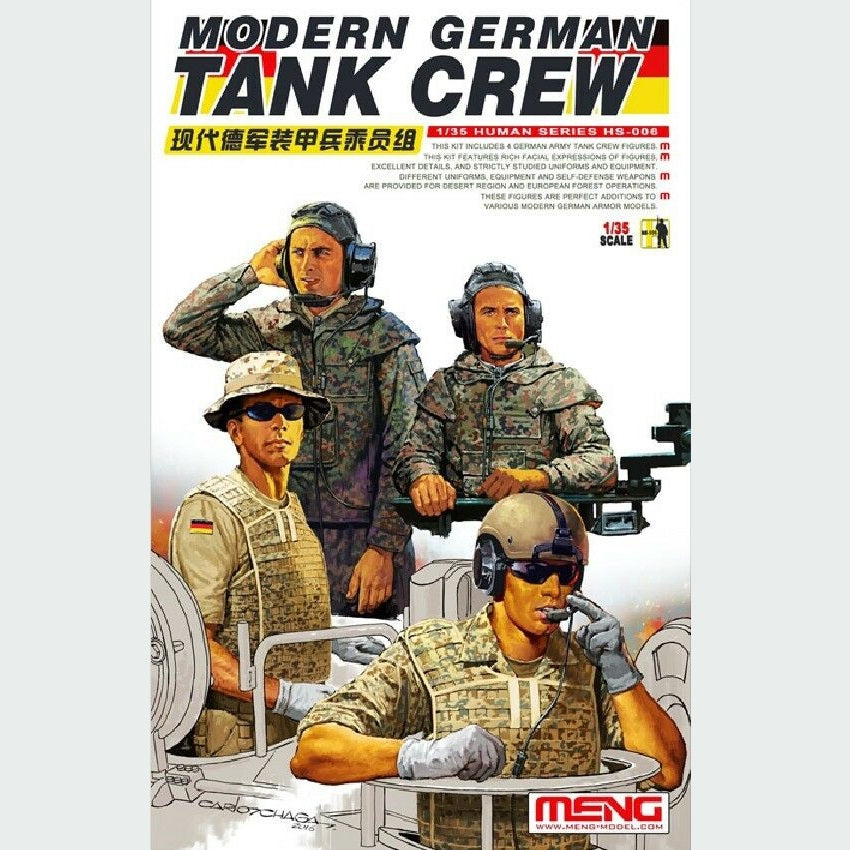 Meng Models - 1/35 Scale Modern German Tank Crew Plastic Model Kit