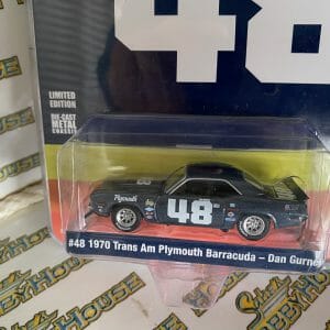 ACME - 1/64 Scale - GL-51263 #48 1970 Plymouth Trans Am Barracuda - Dan Gurney Diecast Scale Model Replica