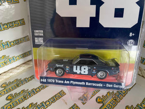ACME - 1/64 Scale - GL-51263 #48 1970 Plymouth Trans Am Barracuda - Dan Gurney Diecast Scale Model Replica